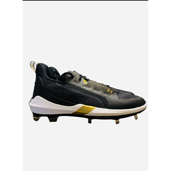 UA Under Armour Harper 6 Low ST Baseball Cleats Black Gold Mens 13 New HOVR